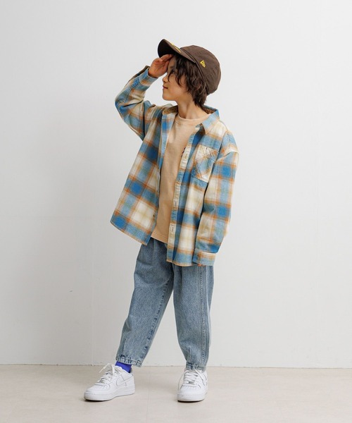 BAYFLOW（ベイフロー）の「[肌ざわり抜群!]ヴィンテージライクアソートシャツ(KIDS)（シャツ/ブラウス・キッズ・その他/ブルー/レッド・110cm/130cm/140cm/150cm/120cm）」の21枚目の写真