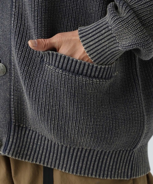 BAYFLOW（ベイフロー）の「フェードニットカーディガン（カーディガン/ボレロ・メンズ・チャコール/ブルー/ベージュ・MEDIUM/LARGE）」の13枚目の写真