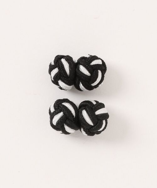 TAKA-Q（タカキュー）の「タカキュー ゴム カフス（カフリンクス・メンズ・ブルー/サックスブルー/ネイビー/ブラック/ホワイト×ブラック/ダークウッド・FREE）」の2枚目の写真