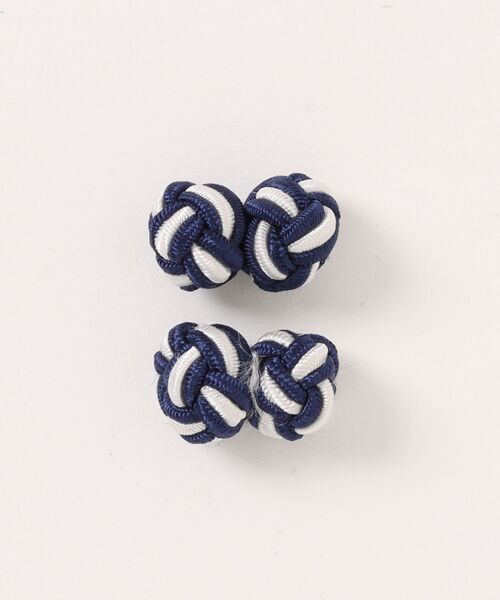 TAKA-Q（タカキュー）の「タカキュー ゴム カフス（カフリンクス・メンズ・ブルー/サックスブルー/ネイビー/ブラック/ホワイト×ブラック/ダークウッド・FREE）」の6枚目の写真