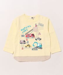 WORKINGCARSプリント長袖Tシャツ(80-120)