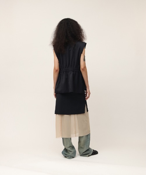 leinwande（ラインヴァンド）の「Work Pocket Vest / ワークポケットベスト（ベスト・レディース・ネイビー/ベージュ・ONE SIZE）」の10枚目の写真