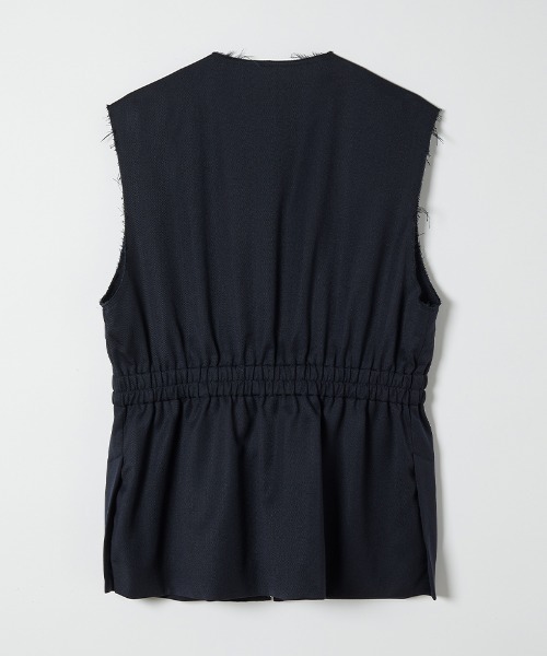 leinwande（ラインヴァンド）の「Work Pocket Vest / ワークポケットベスト（ベスト・レディース・ネイビー/ベージュ・ONE SIZE）」の14枚目の写真