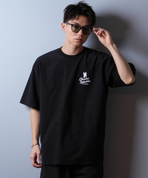 boohoo MAN オーバーサイズ 半袖 パーム バックプリント Tシャツ CHROME/クローム オーバーサイズ/バックプリントTシャツ JP263