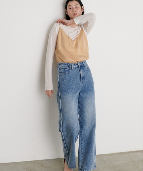 LARUTA（ラルータ）の「【LARUTA】［Web限定］とろみシアーロンT（Tシャツ/カットソー・レディース・オフホワイト/ライトグレー/イエロー/スミクロ・FREE）」の11枚目の写真