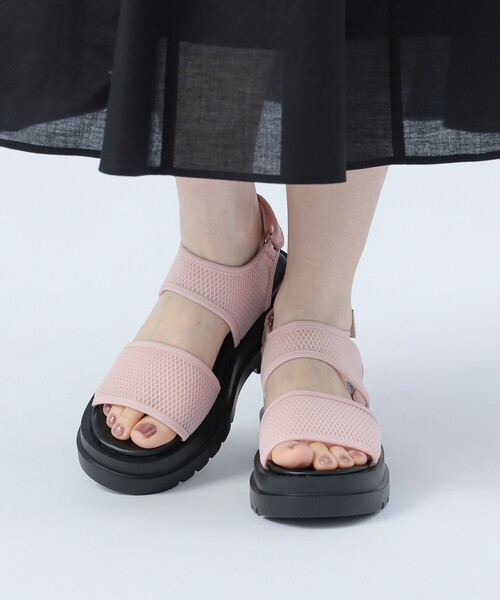 BEAMS HEART(ビームスハート)の「シアー プラットフォーム サンダル(22.5~24.5cm)(サンダル・レディース・ブラック/ホワイト/ピンク・MEDIUM/LARGE/SMALL)」の3枚目の写真
