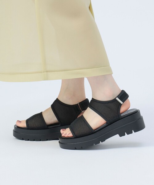 BEAMS HEART(ビームスハート)の「シアー プラットフォーム サンダル(22.5~24.5cm)(サンダル・レディース・ブラック/ホワイト/ピンク・MEDIUM/LARGE/SMALL)」の2枚目の写真
