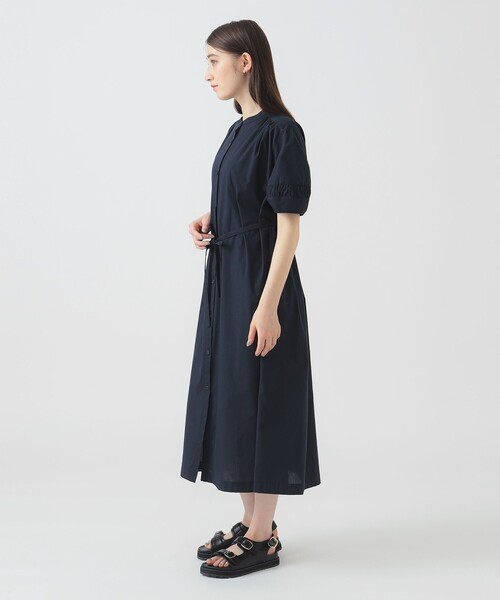 B:MING by BEAMS（ビーミングバイビームス）の「袖ギャザー ワンピース（S～M）【洗濯可・イージーケア】（シャツワンピース・レディース・オフホワイト/ネイビー/サックスブルー・MEDIUM/SMALL）」の11枚目の写真