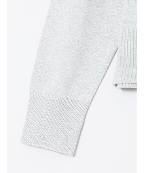 m.f.editorial（エムエフエディトリアル）の「【ストレッチ UVカット 静電気防止 アンチピリング ウォッシャブル】m.f.エディトリアル レディース クルー ニットカーディガン（カーディガン/ボレロ・レディース・グレー/ブラック・MEDIUM/LARGE）」の11枚目の写真