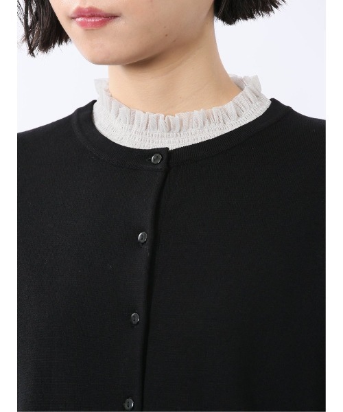 m.f.editorial（エムエフエディトリアル）の「【ストレッチ UVカット 静電気防止 アンチピリング ウォッシャブル】m.f.エディトリアル レディース クルー ニットカーディガン（カーディガン/ボレロ・レディース・グレー/ブラック・MEDIUM/LARGE）」の19枚目の写真