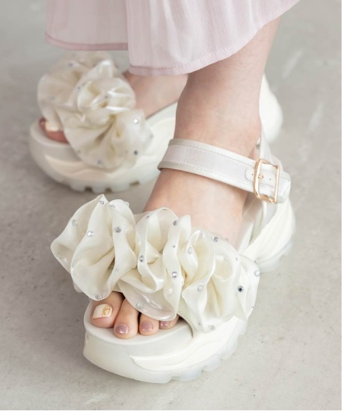 【新品】RANDA ボリュームフリルスポーツサンダル Mサイズ セール】ボリュームフリルスポーツサンダル（サンダル）｜RANDA