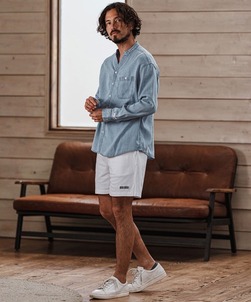 felkod（フィルコッド）の「ms6008- Chambray Band collar Long Sleeve Shirts バンドカラーシャツ（シャツ/ブラウス・メンズ・ライトブルー/インディゴブルー・S/L/M）」の13枚目の写真