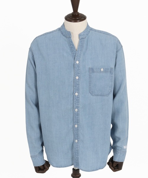 felkod（フィルコッド）の「ms6008- Chambray Band collar Long Sleeve Shirts バンドカラーシャツ（シャツ/ブラウス・メンズ・ライトブルー/インディゴブルー・S/L/M）」の15枚目の写真