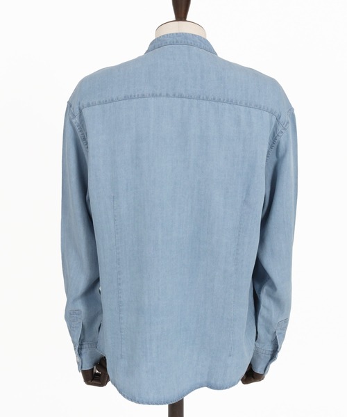 felkod（フィルコッド）の「ms6008- Chambray Band collar Long Sleeve Shirts バンドカラーシャツ（シャツ/ブラウス・メンズ・ライトブルー/インディゴブルー・S/L/M）」の16枚目の写真