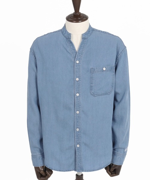 felkod（フィルコッド）の「ms6008- Chambray Band collar Long Sleeve Shirts バンドカラーシャツ（シャツ/ブラウス・メンズ・ライトブルー/インディゴブルー・S/L/M）」の17枚目の写真