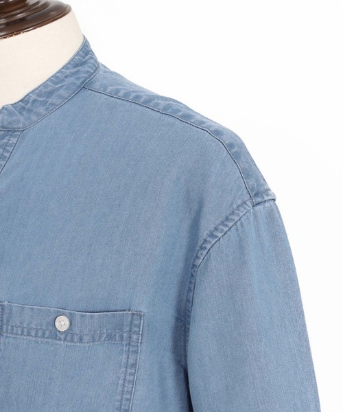 felkod（フィルコッド）の「ms6008- Chambray Band collar Long Sleeve Shirts バンドカラーシャツ（シャツ/ブラウス・メンズ・ライトブルー/インディゴブルー・S/L/M）」の20枚目の写真