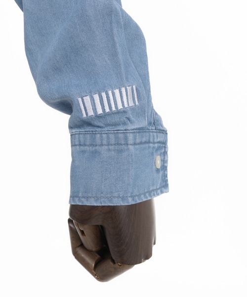 felkod（フィルコッド）の「ms6008- Chambray Band collar Long Sleeve Shirts バンドカラーシャツ（シャツ/ブラウス・メンズ・ライトブルー/インディゴブルー・S/L/M）」の22枚目の写真