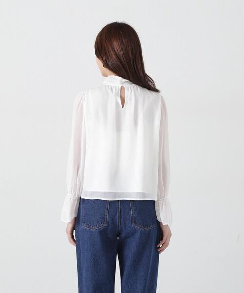 PROPORTION BODY DRESSING（プロポーションボディドレッシング）の「リボン付き楊柳ブラウス / 1215110309（シャツ/ブラウス・レディース・ベージュ/ライトグリーン/ホワイト・SMALL/MEDIUM）」の15枚目の写真