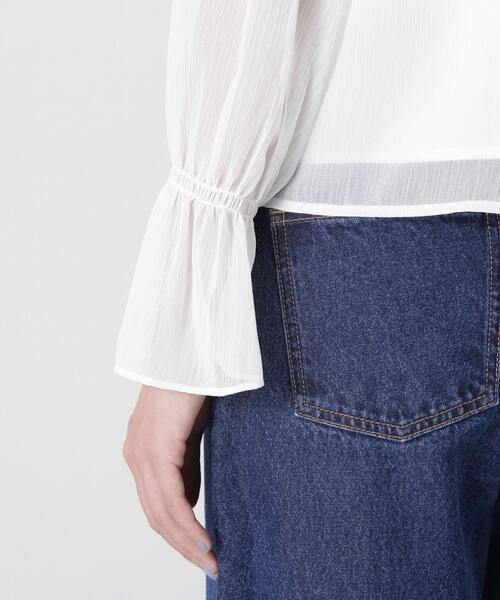 PROPORTION BODY DRESSING（プロポーションボディドレッシング）の「リボン付き楊柳ブラウス / 1215110309（シャツ/ブラウス・レディース・ベージュ/ライトグリーン/ホワイト・SMALL/MEDIUM）」の18枚目の写真