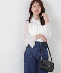 PROPORTION BODY DRESSING | リボン付き楊柳ブラウス / 1215110309(シャツ/ブラウス)