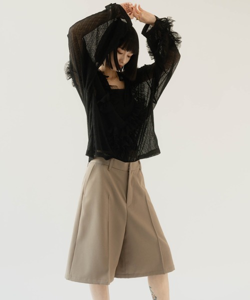 トップス tulle design blouse | Knuth Marf Knuth Marf - tulle design blouse / チュールデザインブラウス