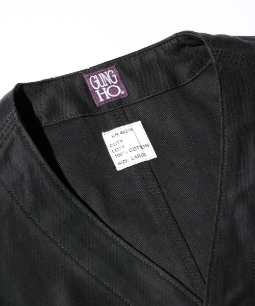 GUNG HO(ガンホー)の「GUNG HO / ガンホー THE EXPEDITION JACKET エクスペディションジャケット エンジニアジャケット ファティーグジャケット コットンバックサテン(ブルゾン・メンズ・オリーブ/ブラック・MEDIUM/LARGE/SMALL/X-LARGE)」の16枚目の写真