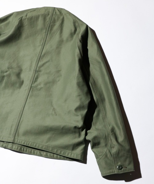 GUNG HO(ガンホー)の「GUNG HO / ガンホー THE EXPEDITION JACKET エクスペディションジャケット エンジニアジャケット ファティーグジャケット コットンバックサテン(ブルゾン・メンズ・オリーブ/ブラック・MEDIUM/LARGE/SMALL/X-LARGE)」の3枚目の写真