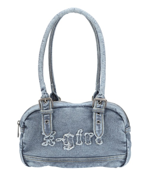 FRAY PATCH LOGO DENIM HANDBAG（ハンドバッグ）｜X-girl