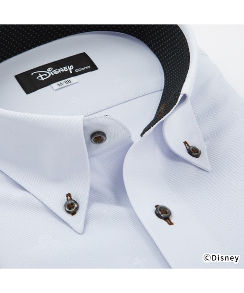TOKYO SHIRTS(トウキョウシャツ)の「【Disney ディズニー】形態安定ノーアイロン ボタンダウン 長袖ストレッチビジネスワイシャツ(ビジネスシャツ・メンズ・ライトグレー・首回り39cm-裄丈88cm/首回り41cm-裄丈90cm/首回り42cm-裄丈90cm/首回り43cm-裄丈90cm/首回り45cm-裄丈82cm/首回り45cm-裄丈86cm/首回り45cm-裄丈90cm/首回り47cm-裄丈86cm/首回り47cm-裄丈90cm)」の2枚目の写真