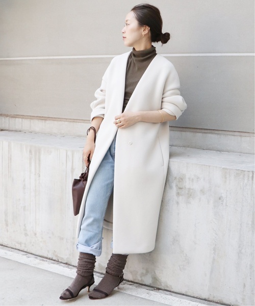 セール/ブランド古着】ノーカラーコート（ノーカラーコート）｜Plage  