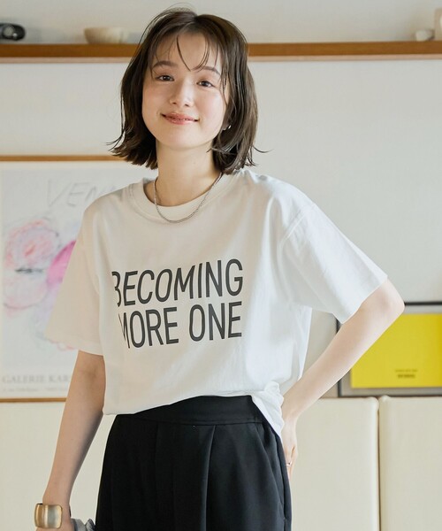 coen(コーエン)の「ピグメントロゴアソートコンパクトTシャツ(Tシャツ/カットソー・レディース・オフホワイト/ライトピンク/ダークグレー/ベージュ・M/L)」の22枚目の写真