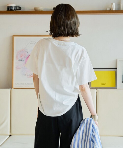 coen(コーエン)の「ピグメントロゴアソートコンパクトTシャツ(Tシャツ/カットソー・レディース・オフホワイト/ライトピンク/ダークグレー/ベージュ・M/L)」の20枚目の写真