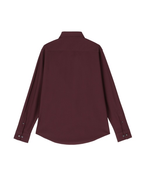 TOKYO SHIRTS（トウキョウシャツ）の「ホリゾンタルワイド デザインカジュアル長袖シャツ（ポロシャツ・メンズ・バーガンディー・S/L/LL/M）」の2枚目の写真