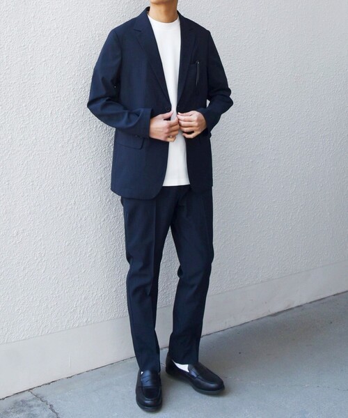 SHIPS any（シップス エニィ）の「SHIPS any:〈通気性/遮熱〉CALCULO サマー トロピカル セットアップ ジャケット & イージーパンツ◇（セットアップ・メンズ・ネイビー/チャコールグレー/ブラック・SMALL/MEDIUM/LARGE/X-LARGE）」の3枚目の写真