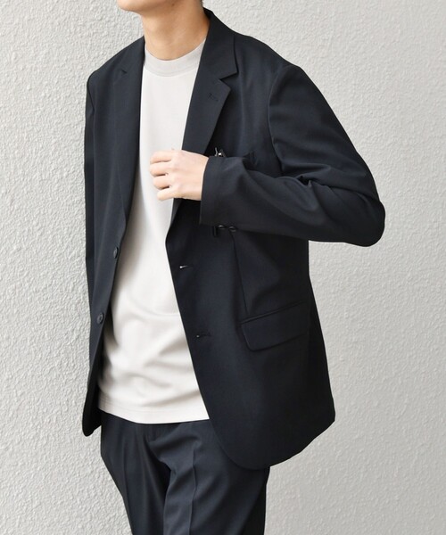 SHIPS any（シップス エニィ）の「SHIPS any:〈通気性/遮熱〉CALCULO サマー トロピカル セットアップ ジャケット & イージーパンツ◇（セットアップ・メンズ・ネイビー/チャコールグレー/ブラック・SMALL/MEDIUM/LARGE/X-LARGE）」の15枚目の写真