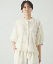 【セットアップ対応/オンでもオフでも活躍】フェザーシフォンフォルムブラウス
