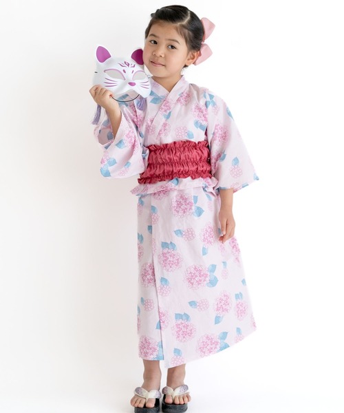 SKAPE（エスケープ）の「ｶﾞｰﾙｽﾞ2wayﾕｶﾀ（浴衣・キッズ・ブルー/ネイビー/ホワイト/ピンク・120cm/130cm/140cm/150cm）」の4枚目の写真