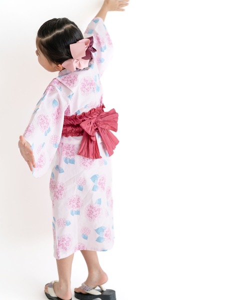 SKAPE（エスケープ）の「ｶﾞｰﾙｽﾞ2wayﾕｶﾀ（浴衣・キッズ・ブルー/ネイビー/ホワイト/ピンク・120cm/130cm/140cm/150cm）」の6枚目の写真