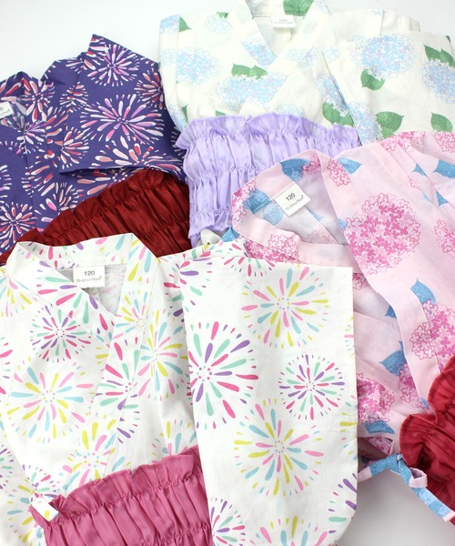 SKAPE（エスケープ）の「ｶﾞｰﾙｽﾞ2wayﾕｶﾀ（浴衣・キッズ・ブルー/ネイビー/ホワイト/ピンク・120cm/130cm/140cm/150cm）」の12枚目の写真