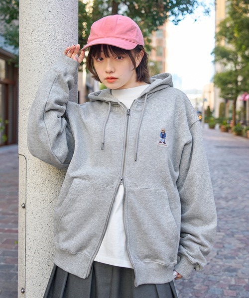 kutir（クティール）の「【kutir men × Teddy Bear】 ダブルジップショートパーカー（パーカー・メンズ・ネイビー/ブラック/杢グレー/レッド・LARGE/MEDIUM）」の17枚目の写真