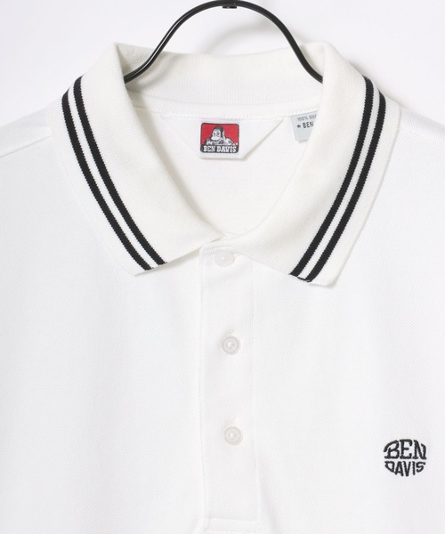 BEN DAVIS(ベンデイビス)の「BEN DAVIS/ベンデイビス ELLIPSE EMB POLO SHIRT/オーバーサイズ カノコ ロゴ ワンポイント刺繍 襟ライン 半袖ポロシャツ/レディース メンズ(ポロシャツ・メンズ・サンドベージュ/ネイビー/ブラック/オフホワイト・M/L/XL)」の14枚目の写真