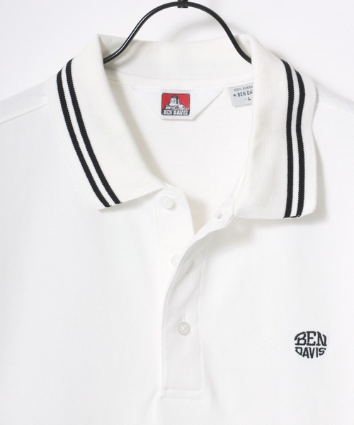 BEN DAVIS(ベンデイビス)の「BEN DAVIS/ベンデイビス ELLIPSE EMB POLO SHIRT/オーバーサイズ カノコ ロゴ ワンポイント刺繍 襟ライン 半袖ポロシャツ/レディース メンズ(ポロシャツ・メンズ・サンドベージュ/ネイビー/ブラック/オフホワイト・M/L/XL)」の15枚目の写真