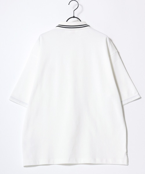 BEN DAVIS(ベンデイビス)の「BEN DAVIS/ベンデイビス ELLIPSE EMB POLO SHIRT/オーバーサイズ カノコ ロゴ ワンポイント刺繍 襟ライン 半袖ポロシャツ/レディース メンズ(ポロシャツ・メンズ・サンドベージュ/ネイビー/ブラック/オフホワイト・M/L/XL)」の13枚目の写真