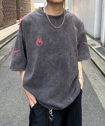 カラースノー加工プリント半袖Tシャツ