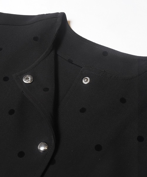 coca（coca）（コカ）の「フロッキードットジャケット（ブルゾン・レディース・ブラック・S/L/M）」の12枚目の写真