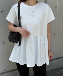 Emma Taylor | バックジップドッキングペプラムプルオーバー(Tシャツ/カットソー)