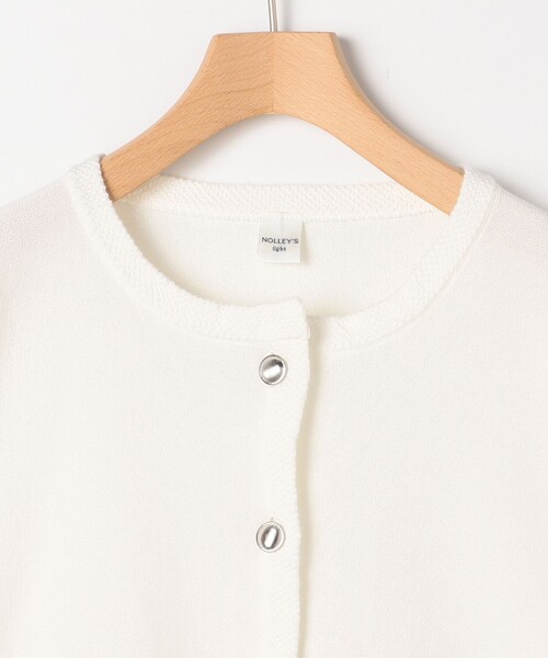NOLLEY'S LIGHT（ノーリーズライト）の「和紙混ベーシックカーディガン（カーディガン/ボレロ・レディース・オフホワイト/ネイビー・38）」の12枚目の写真