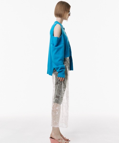 JOSE MOON(ジョゼムーン)の「POLOKNIT CARDIGAN/ポロニットカーディガン(カーディガン/ボレロ・レディース・ピンク系その他/ホワイト/ブルー/チャコールグレー・FREE)」の17枚目の写真