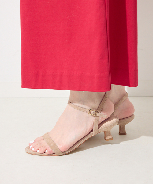 SLOBE IENA(スローブイエナ)の「《追加2》SLOBE レザーストラップサンダル(サンダル・レディース・ベージュ系その他/ブラック・24.5cm/24cm/23.5cm/23cm/22.5cm)」の1枚目の写真