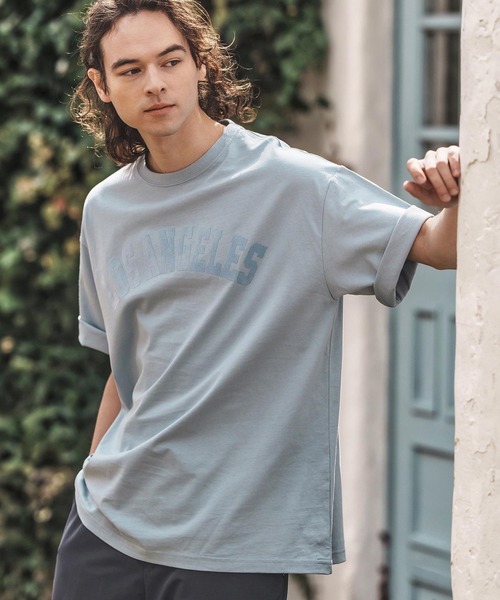 CAMBIO（カンビオ）の「mt9728- プリントTビッグ_Losangeles Tシャツ（Tシャツ/カットソー・メンズ・ブルー系その他/ホワイト/ブラック・S/M/L/XL）」の3枚目の写真
